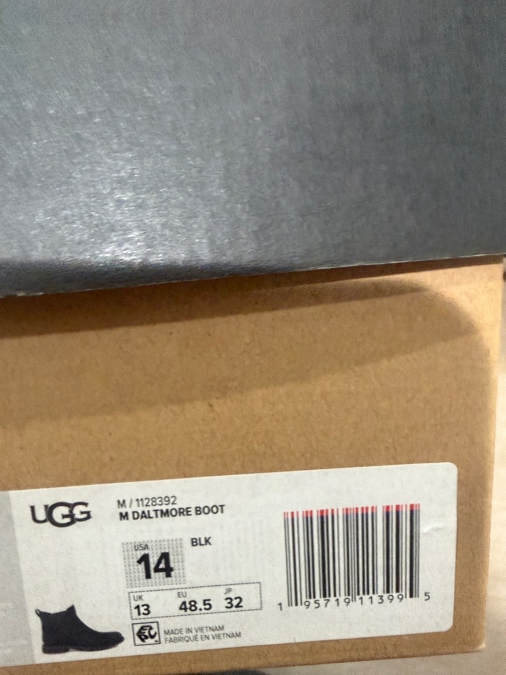 UGG Daltmore Boot Box - Black and Kraft